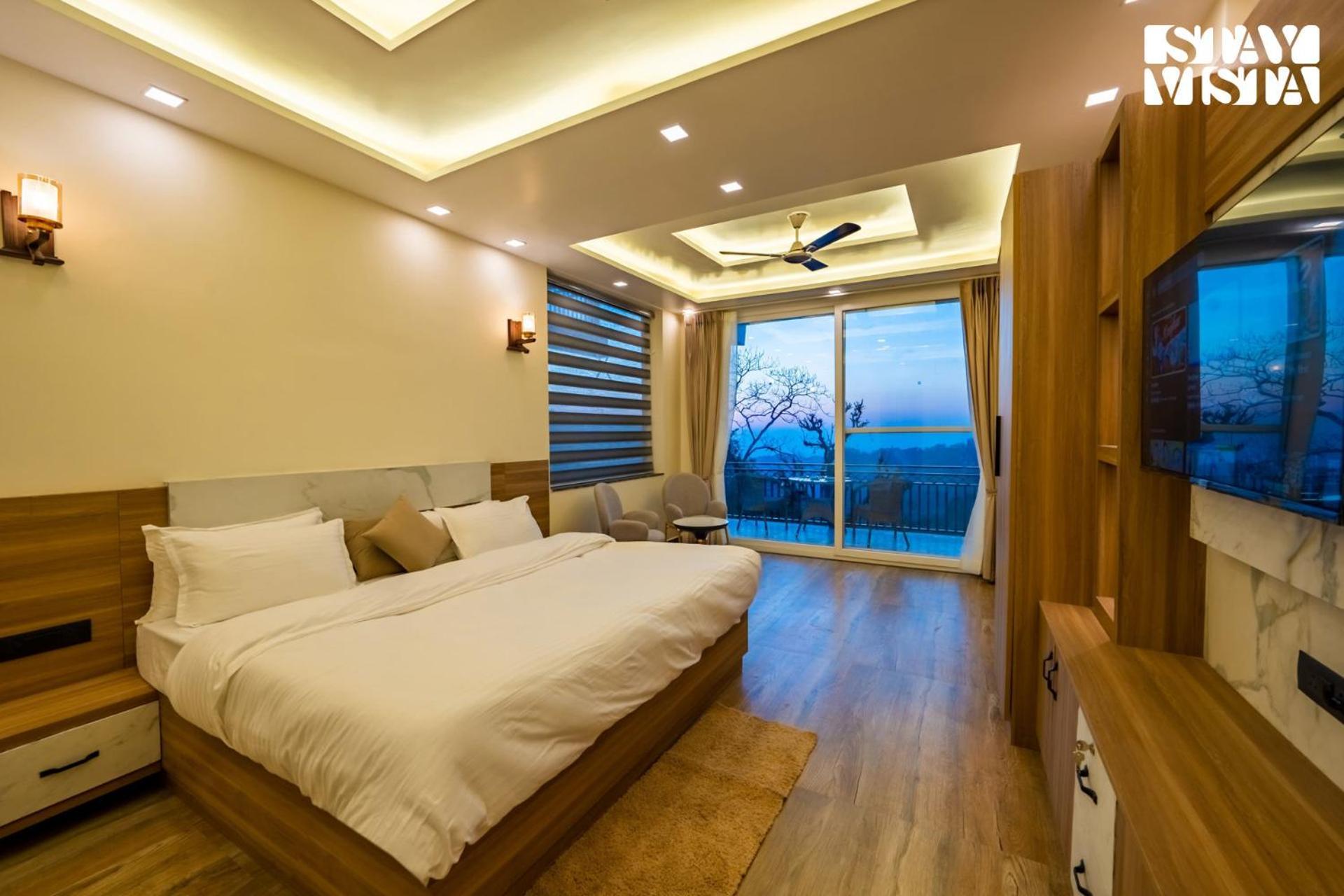 Stayvista At Sunset Springs With Pool & Views ไนนิตาล ภายนอก รูปภาพ